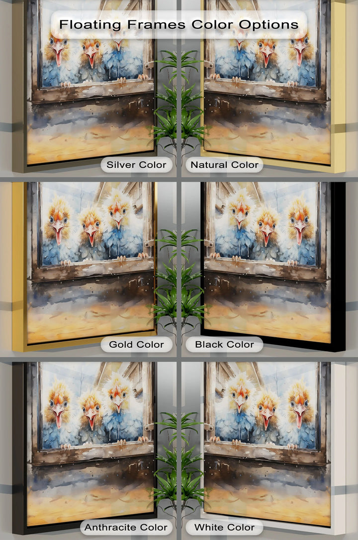 Curious Chicks at the Window – Animal Canvas Print - MyPhotoStation