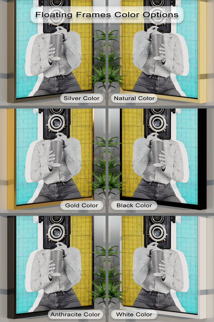 Focus Pop – Retro Camera Head Surrealist Canvas Print