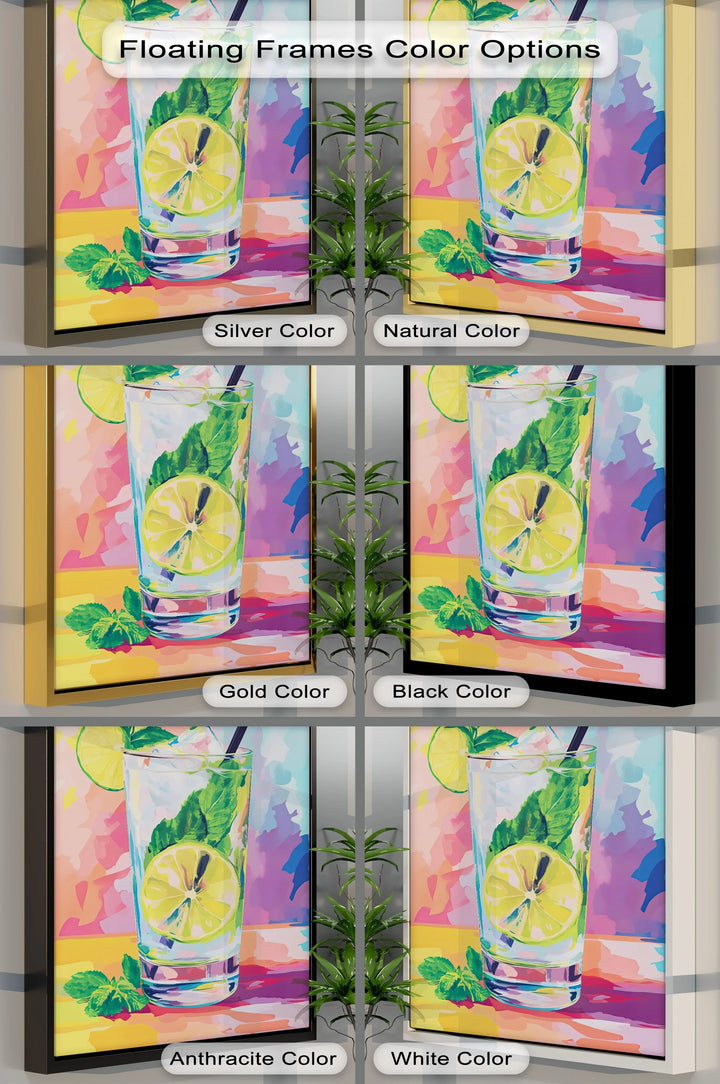 Mint Splash – Colorful Mojito Cocktail Canvas Print - MyPhotoStation