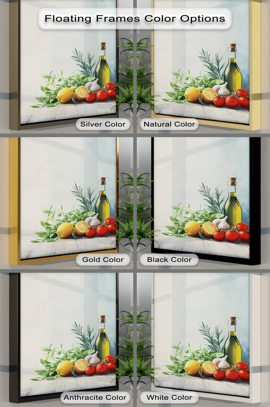 Essence of the Mediterranean – Olive Oil & Herb Kitchen Canvas Print - MyPhotoStation