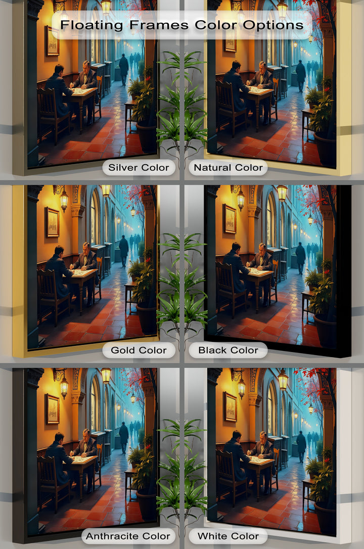 Twilight Conversations – Urban Evening Canvas Print