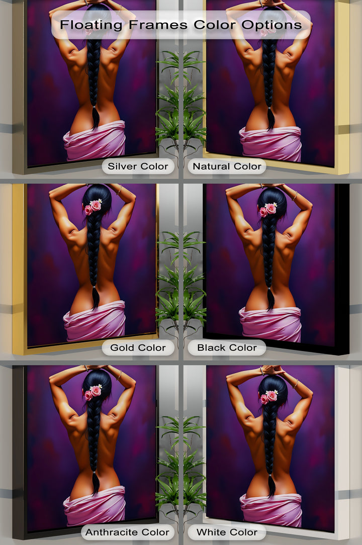Velvet Blossoms – Erotic Canvas Wall Art | Luxury Framed Bedroom Decor