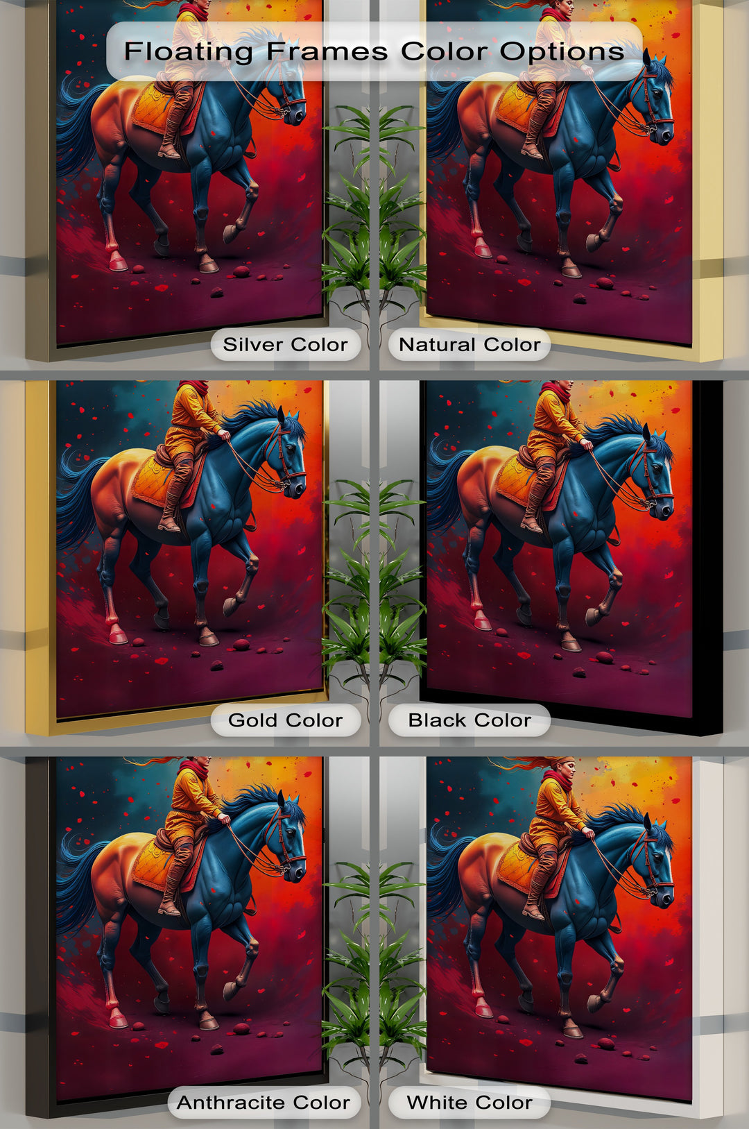 Crimson Ride – Modern Equestrian Canvas Print