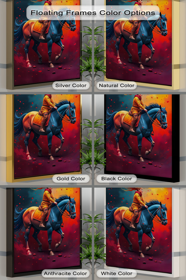 Crimson Ride – Modern Equestrian Canvas Print