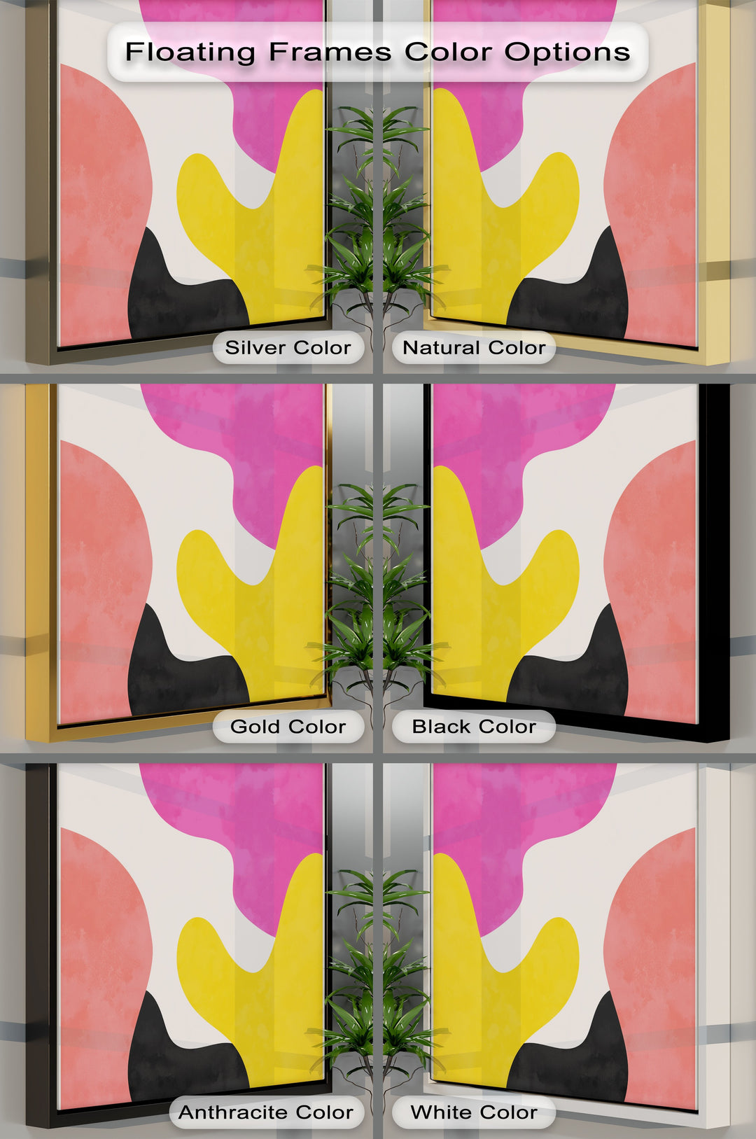 Mellow Shapes – Colorful Organic Forms Abstract Canvas Print