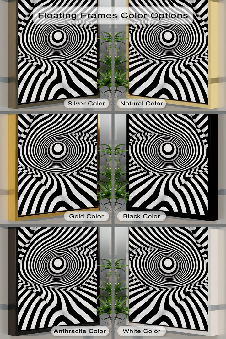 Vortex Wave Illusion – Black & White Canvas Print - MyPhotoStation