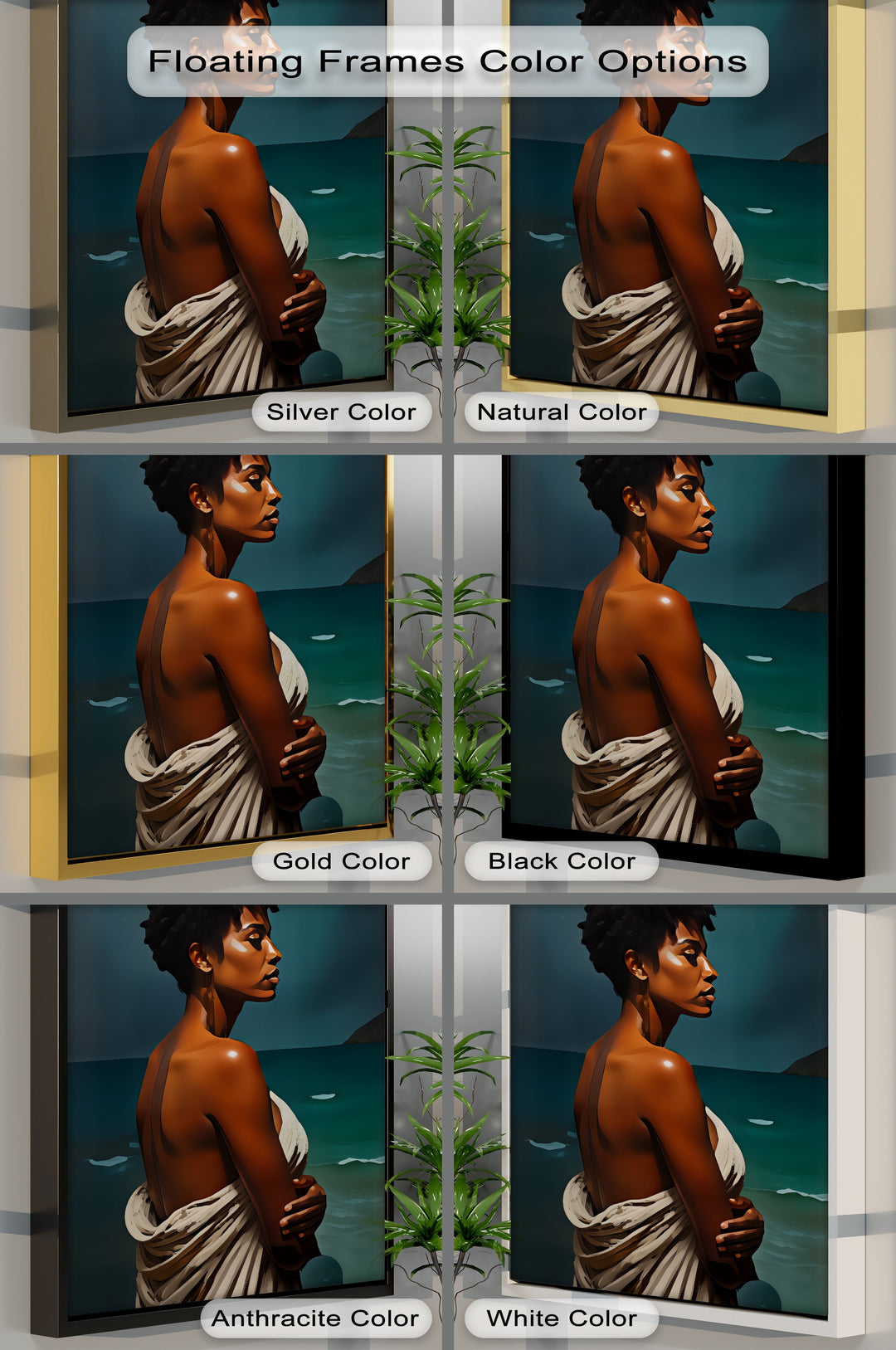 Ocean Gaze Woman - Sexy Canvas Wall Art | Biggest Canvas