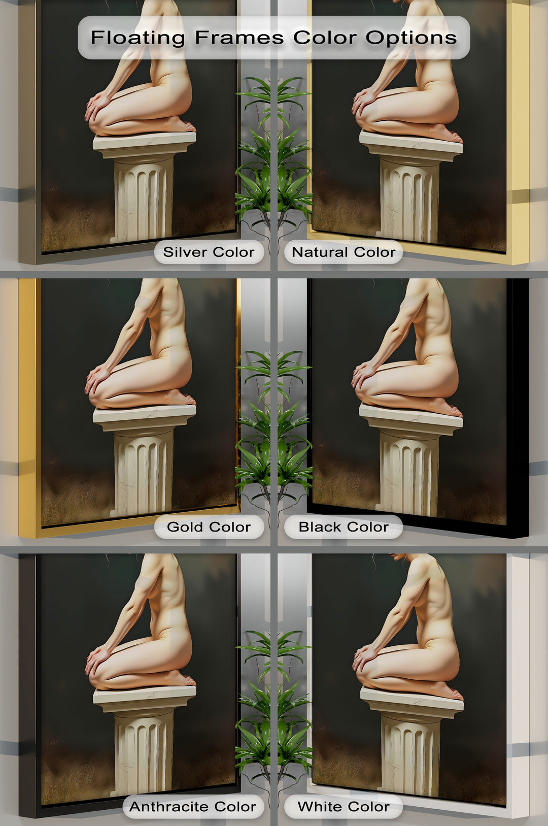 Quiet Reverie – Classical Nude Canvas Wall Art | Oversized Wall Art