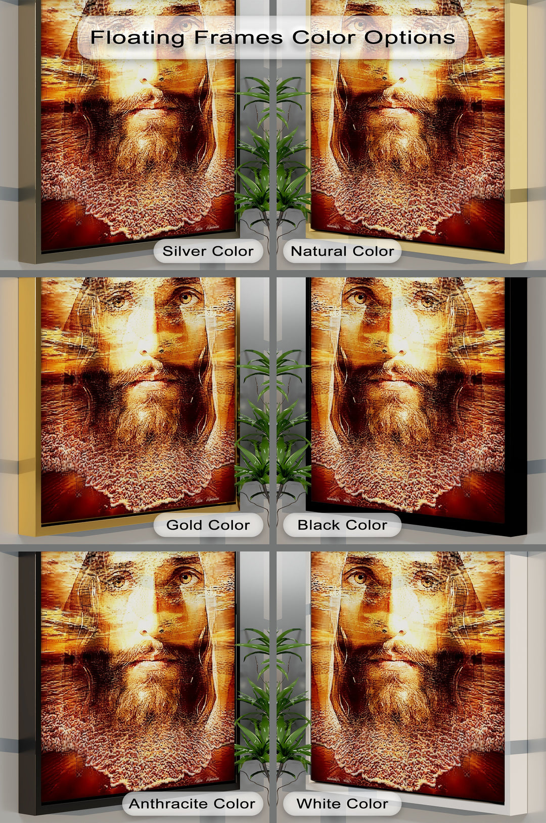 Divine Gaze – Contemporary Jesus Portrait Canvas Wall Art