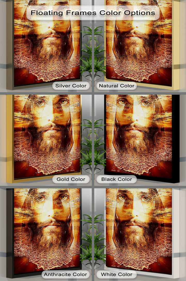 Divine Gaze – Contemporary Jesus Portrait Canvas Wall Art