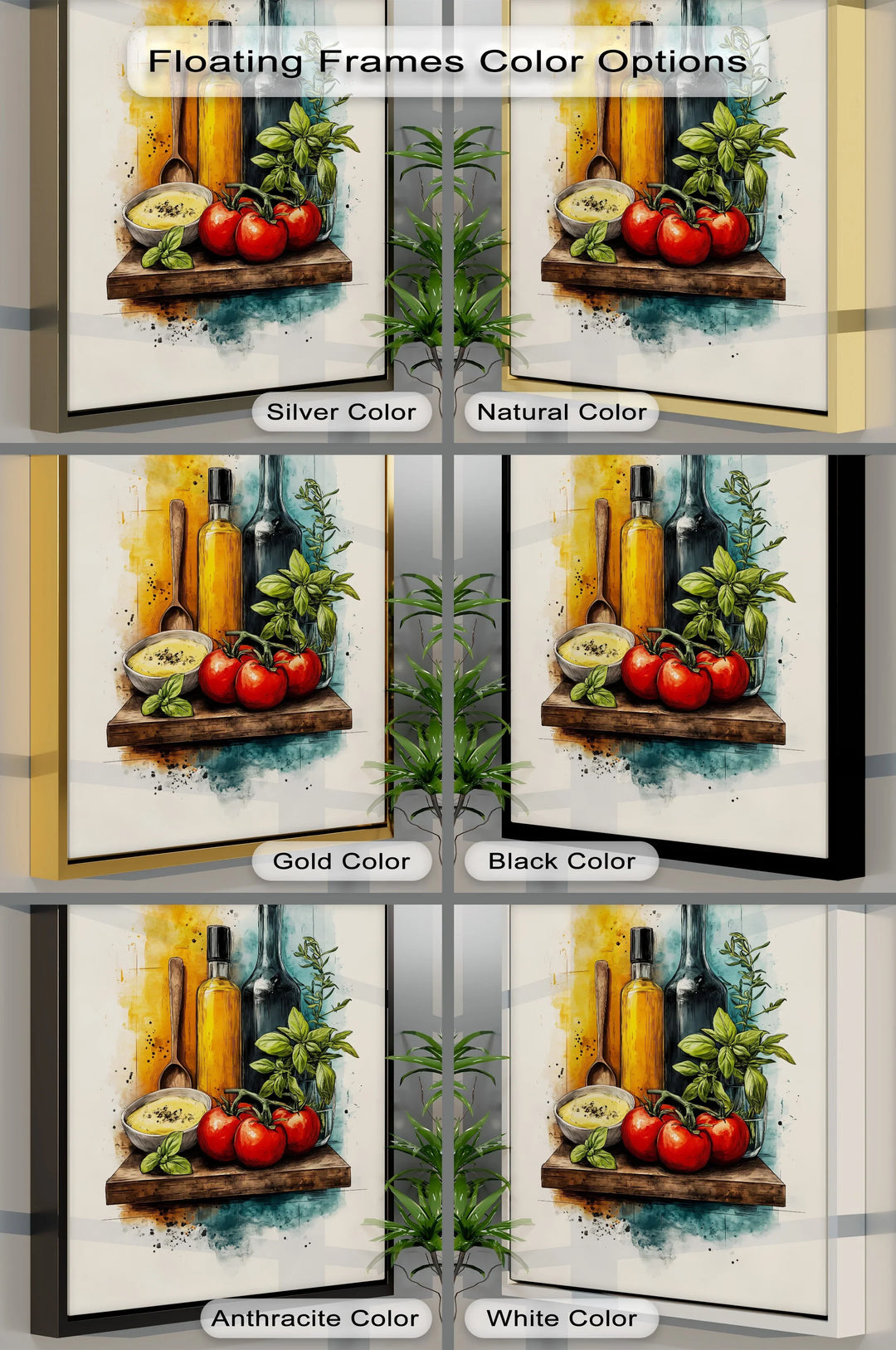 Flavor Shelf – Artistic Mediterranean Kitchen Canvas Print - MyPhotoStation