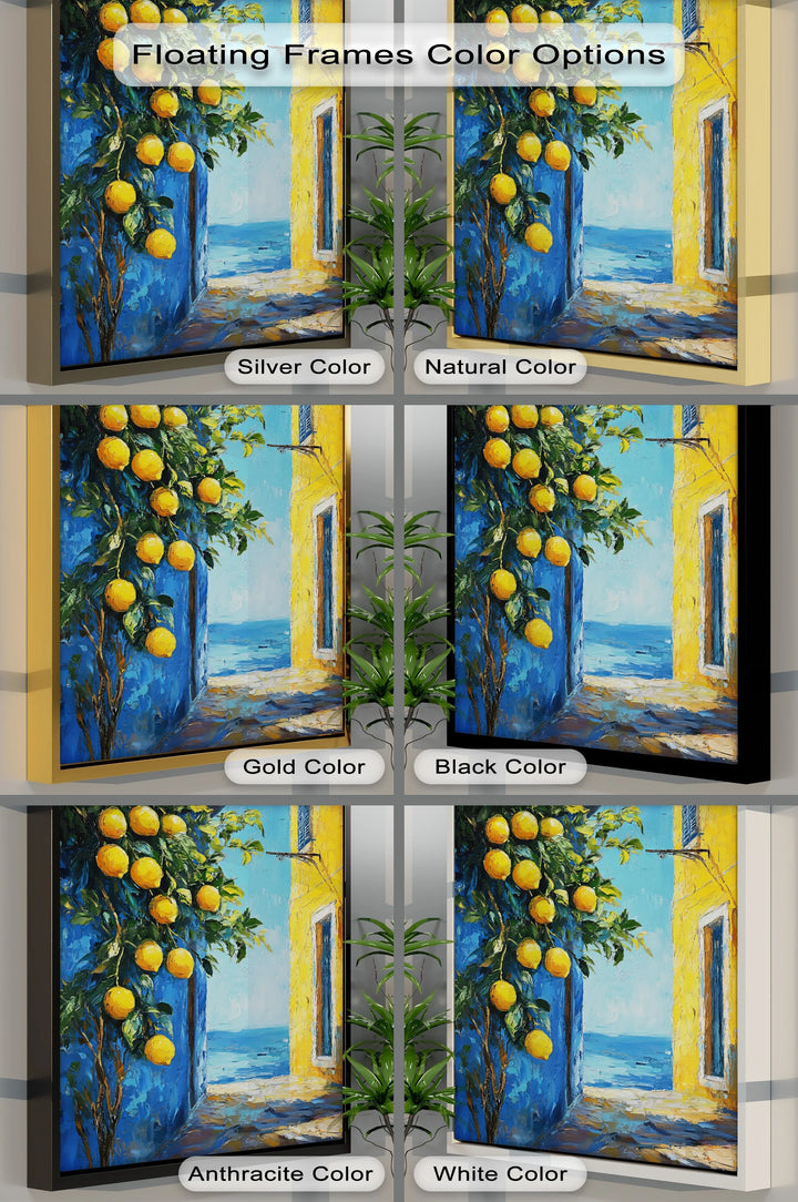 Mediterranean Alley with Lemons – Coastal Kitchen Canvas Print - MyPhotoStation
