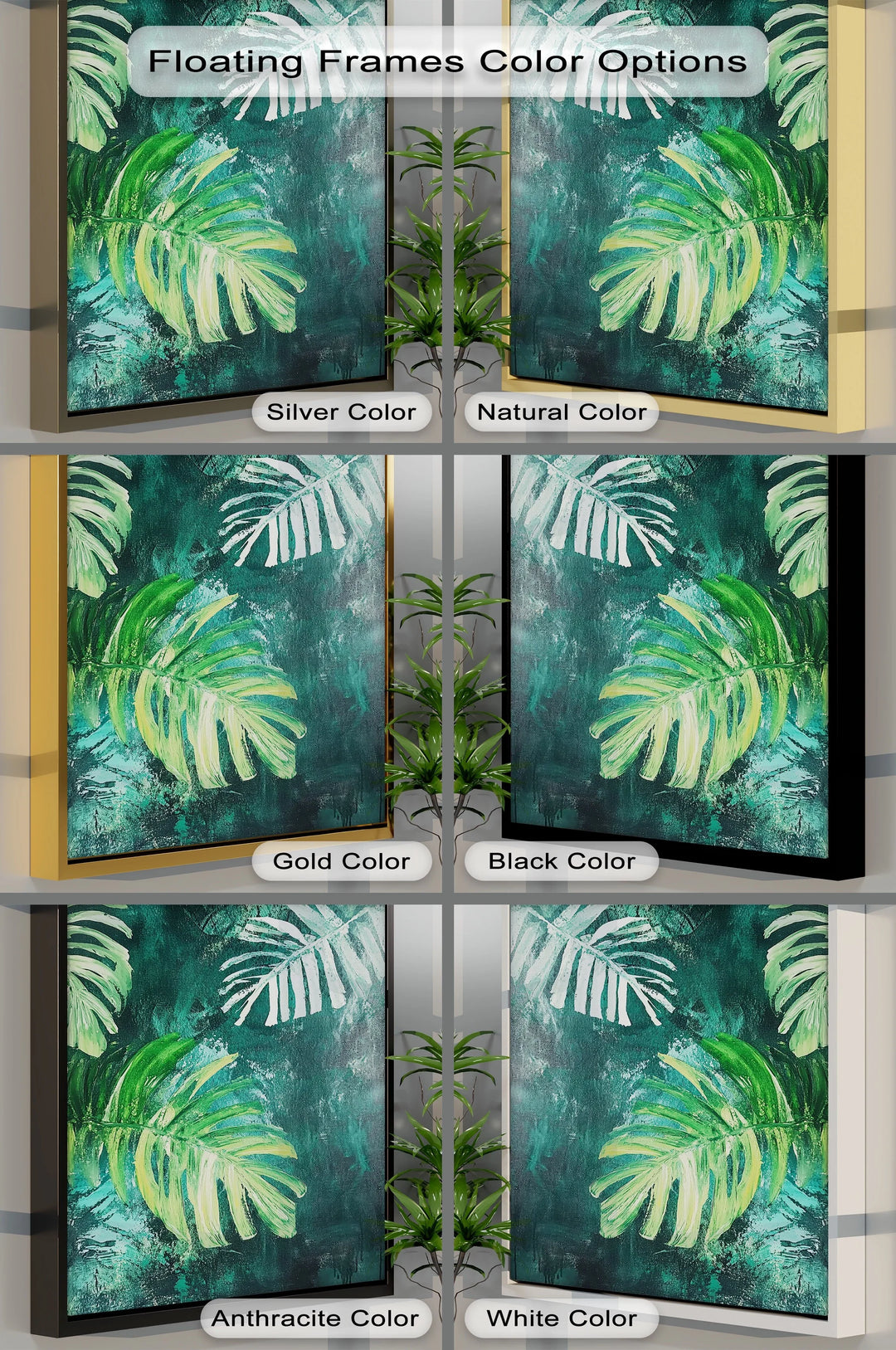 Tropical Monstera Brushstrokes – Lush Leaf Canvas Print - MyPhotoStation