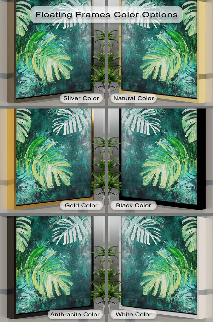Tropical Monstera Brushstrokes – Lush Leaf Canvas Print - MyPhotoStation