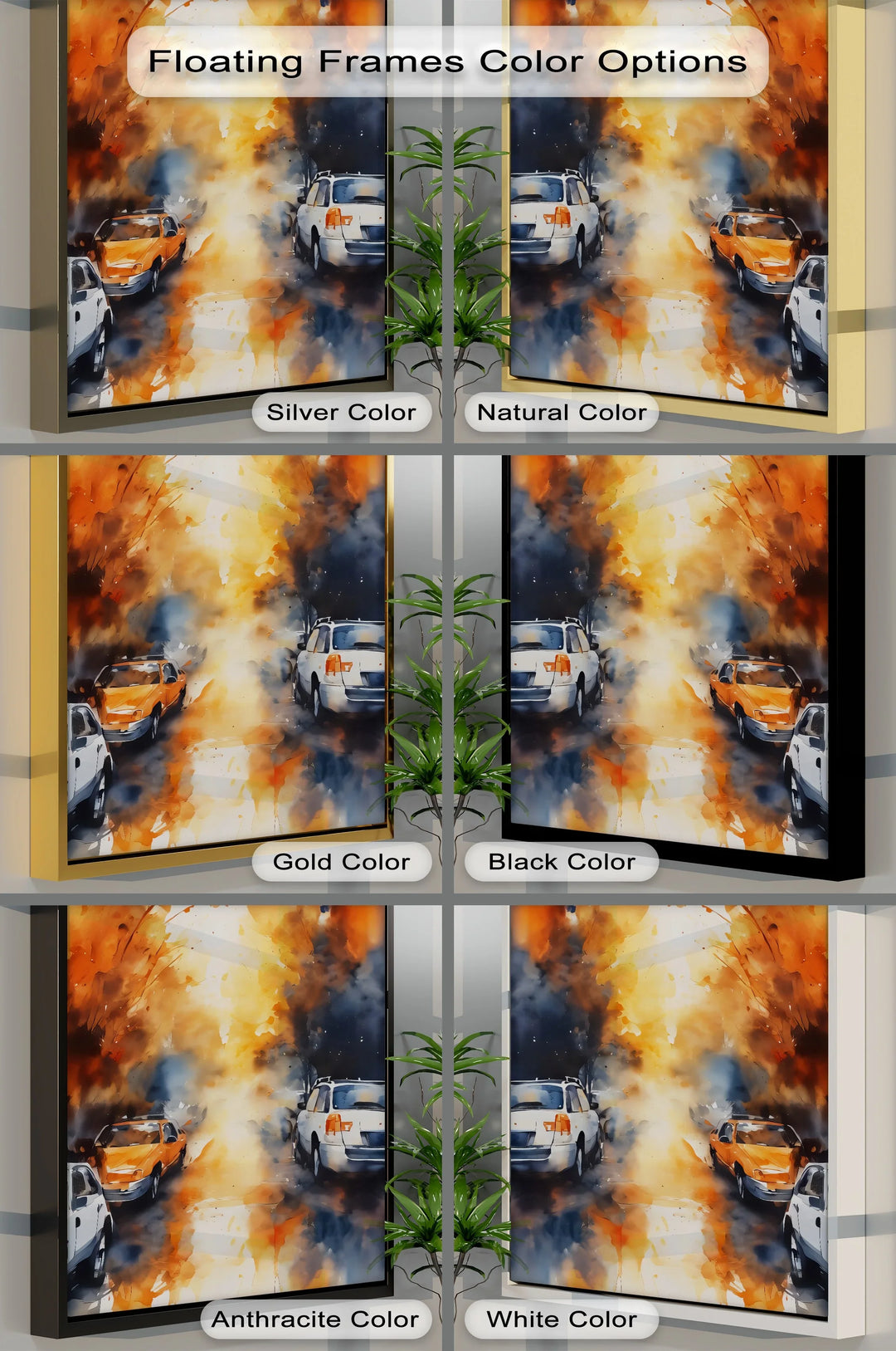 Urban Haze – Abstract Autumn Traffic Canvas Print - MyPhotoStation
