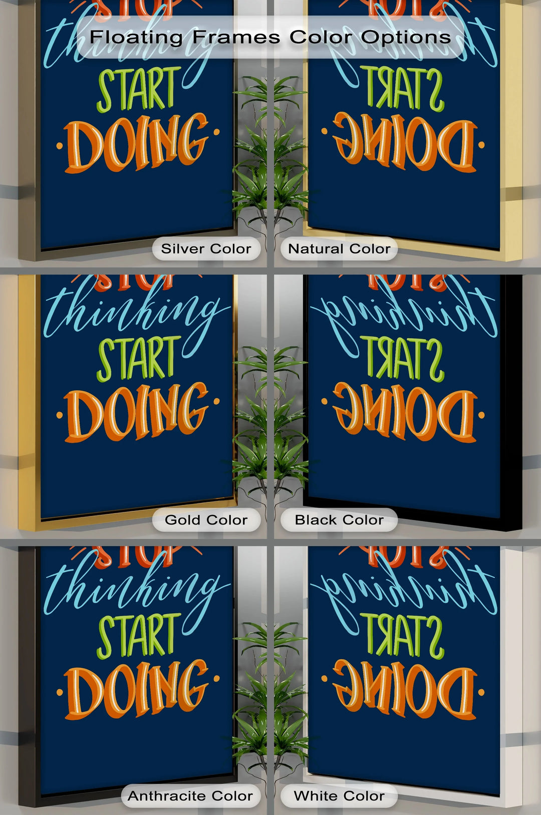 Stop Thinking, Start Doing – Inspirational Canvas Print