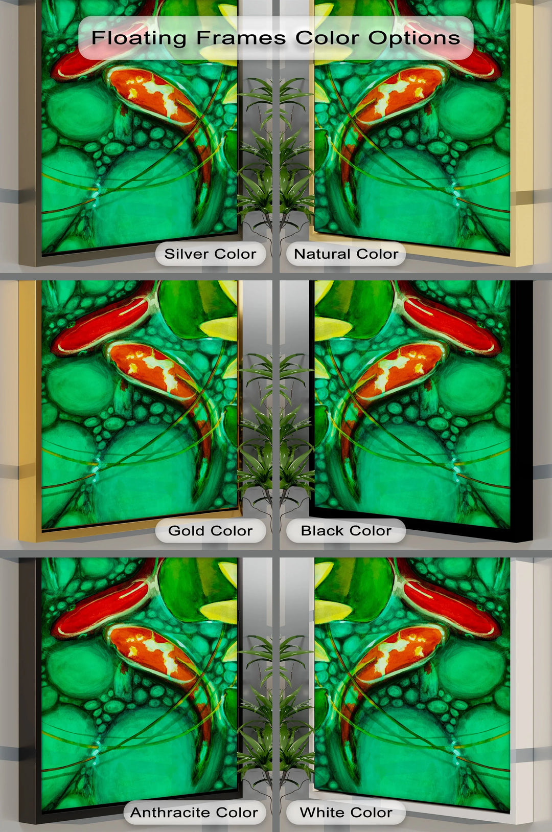 Koi Serenity – Abstract Fish Pond Canvas Print - MyPhotoStation