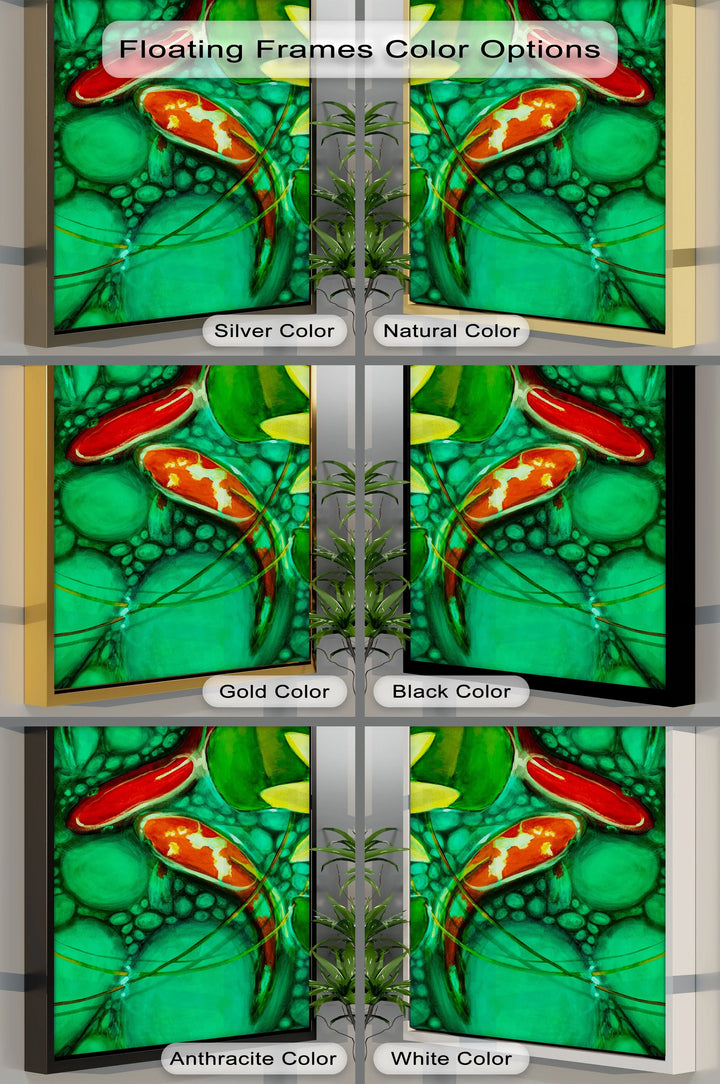 Koi Serenity – Abstract Fish Pond Canvas Print - MyPhotoStation