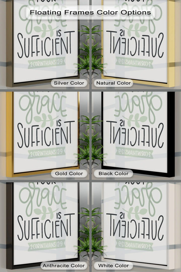 Your Grace Is Sufficient – 2 Corinthians 12:9 Canvas Print - MyPhotoStation