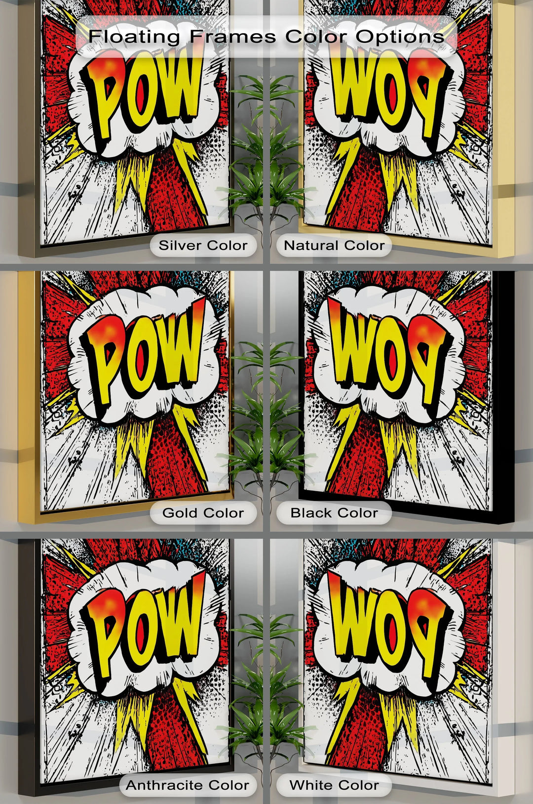Comic Burst – POW! Retro Pop Art Inspirational Canvas Print