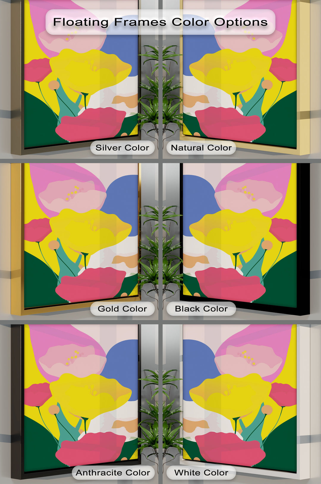 Bold Bloomscape – Vibrant Abstract Flower Canvas Print