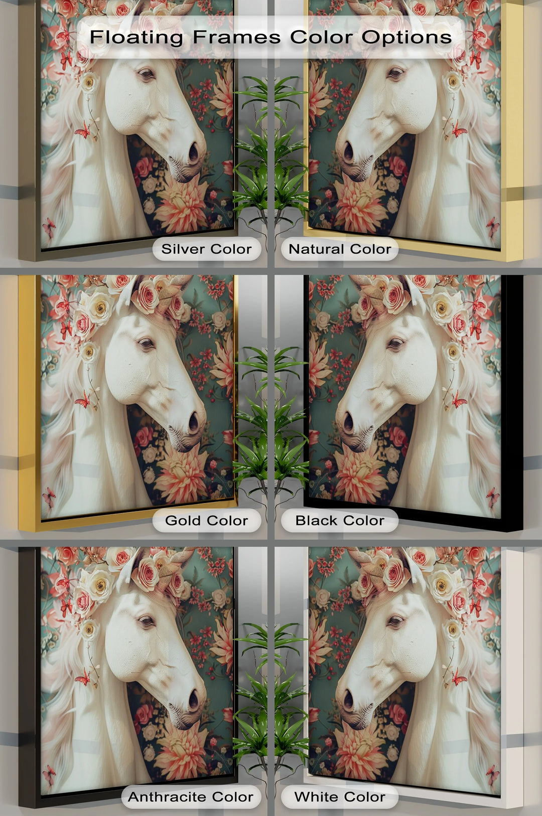 Romantic Fantasy Portrait with Roses and Butterflies - Animal Canvas Print - MyPhotoStation
