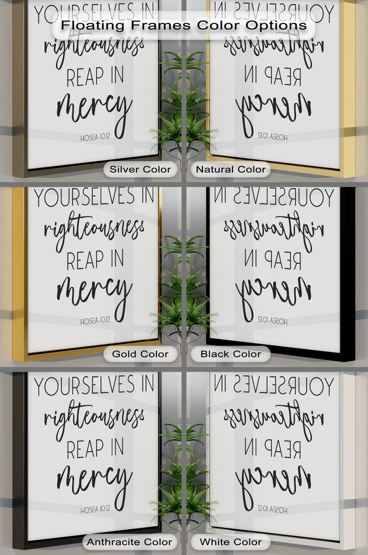 Sow in Righteousness – Hosea 10:12 Christian Quote Canvas Print - MyPhotoStation