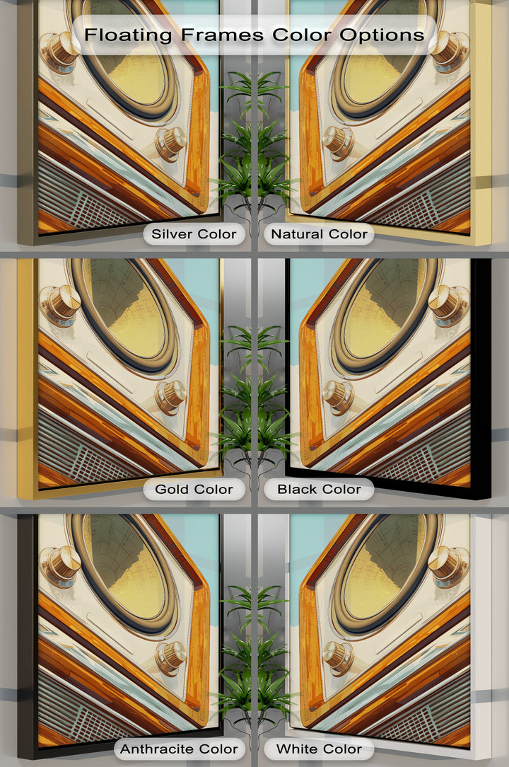 Golden Frequencies – Retro Radio Dial Canvas Print