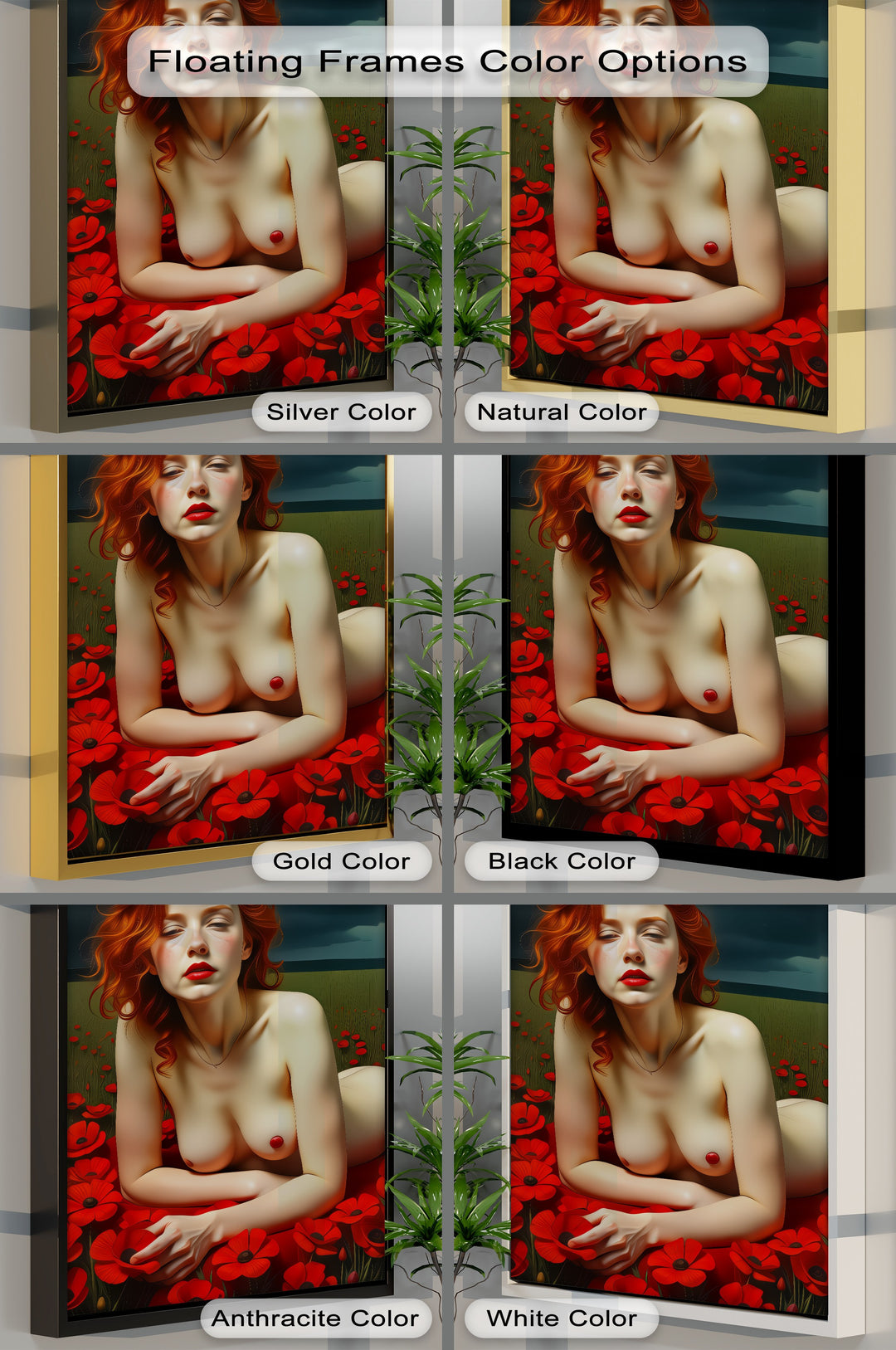 Scarlet Reverie – Sexy Canvas Artwork | Oversized Wall Art
