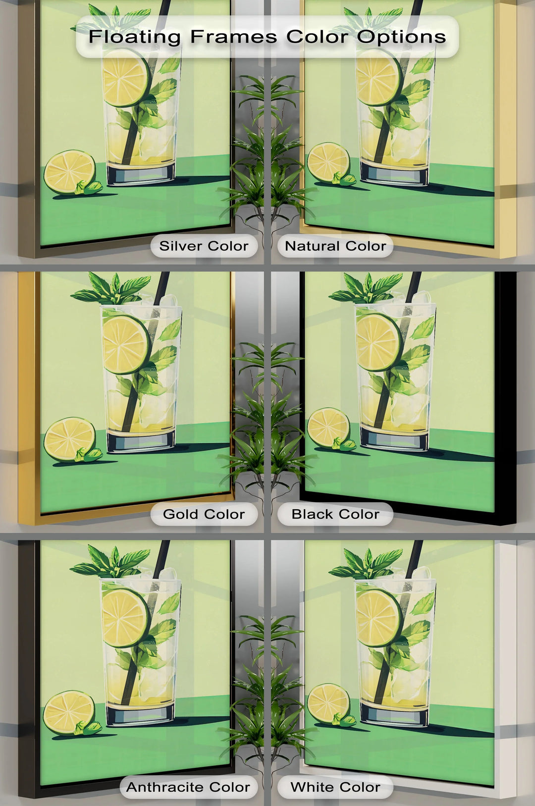 Minty Mojito Vibes – Refreshing Lime Cocktail Canvas Print