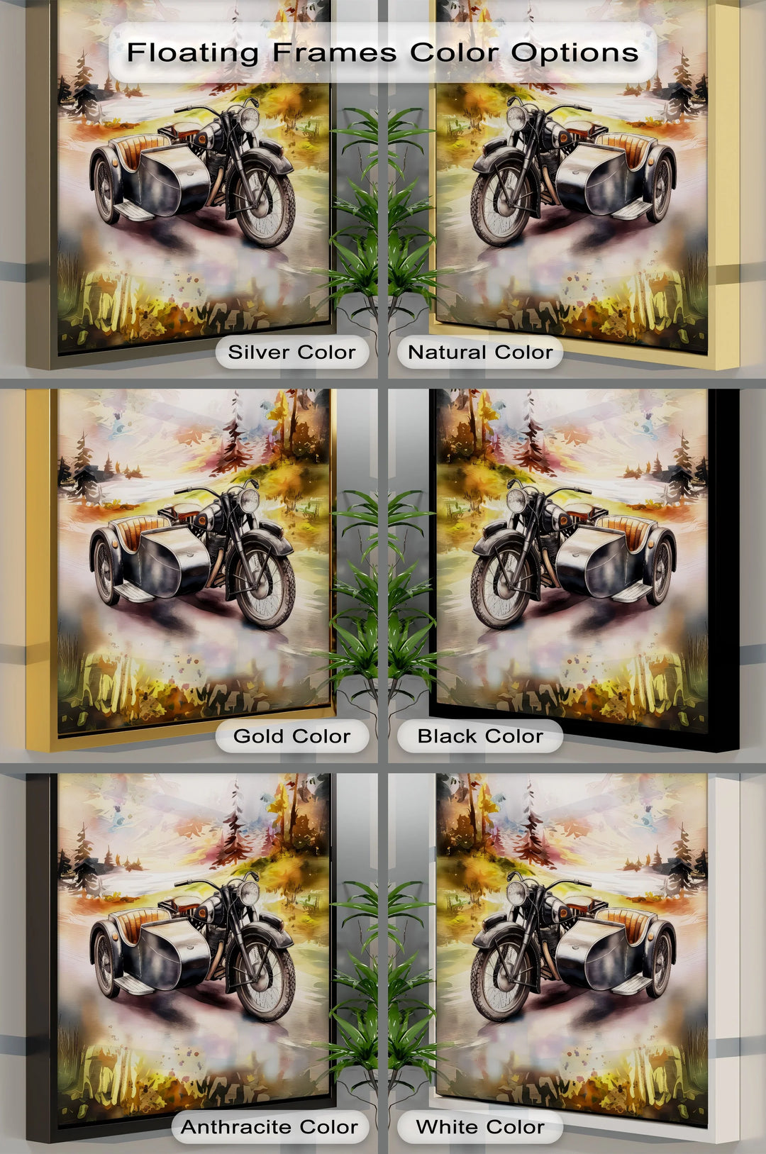 Retro Sidecar Ride Through the Pines – Car Canvas Print - MyPhotoStation