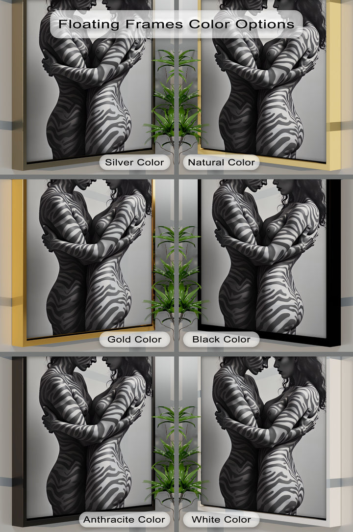 Zebra Embrace – Erotic Canvas Print