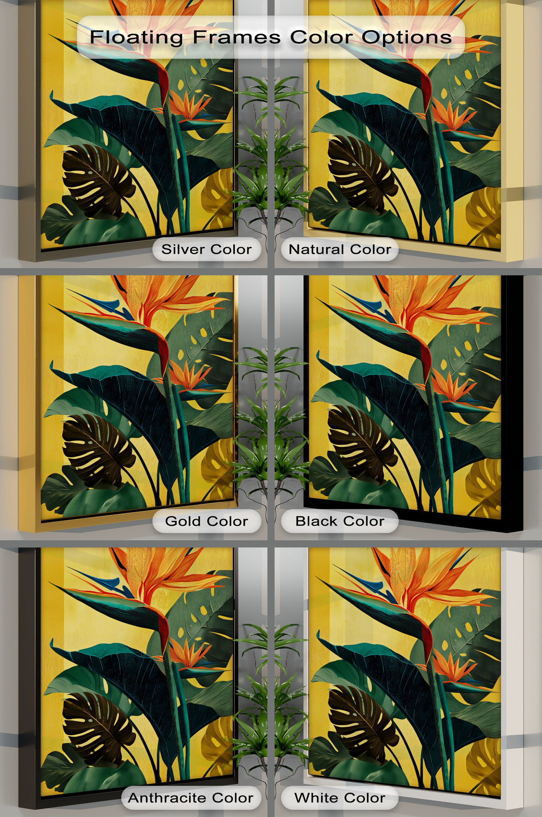 Bird of Paradise - Flower Canvas Wall Art | Framed Wall Art