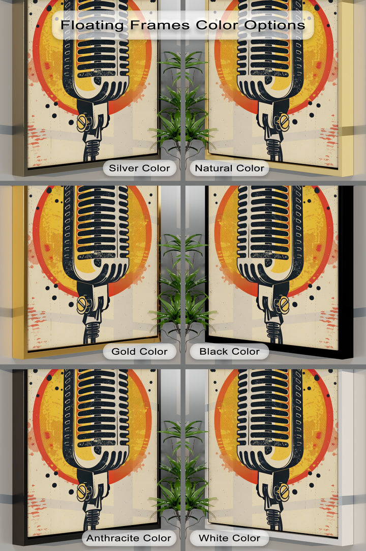Retro Airwaves – Vintage Microphone Canvas Print