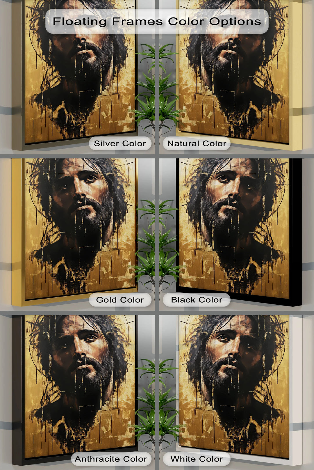 Crown of Thorns – Abstract Jesus Canvas Wall Art - MyPhotoStation