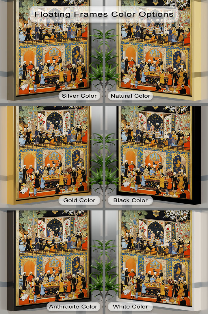 Royal Feast – Persian Miniature Canvas Print