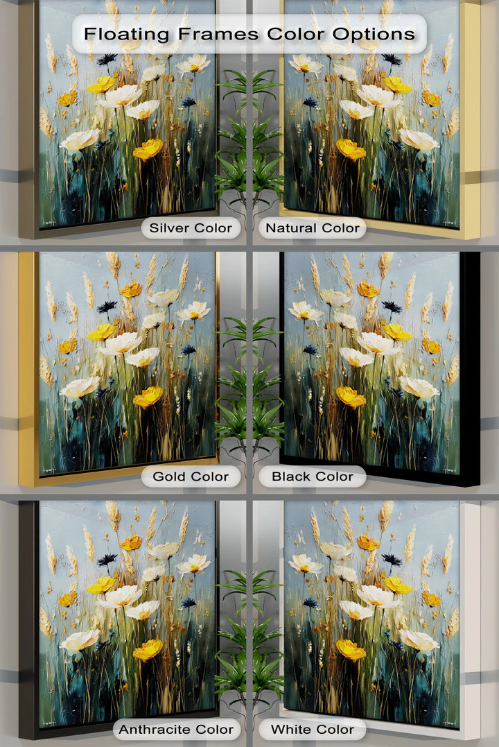 Golden Meadow Blooms – Wildflower Canvas Wall Art - MyPhotoStation