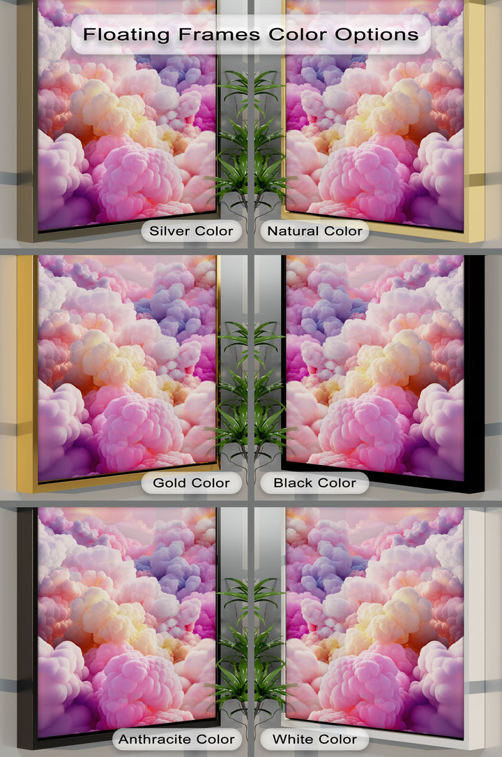 Cotton Sky Mirage – Dreamlike Pastel Cloudscape Canvas Print