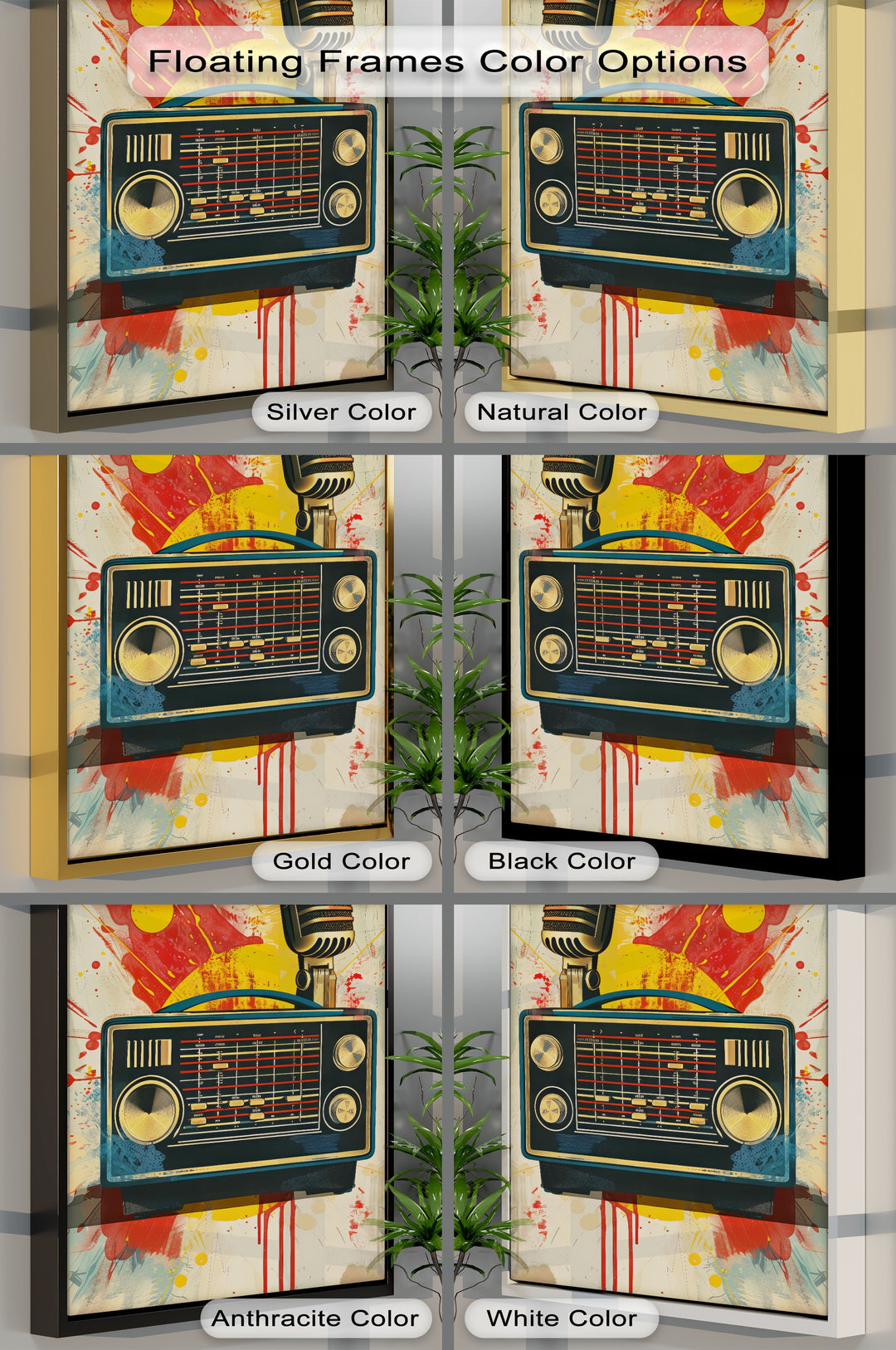 Broadcast Vibes – Vintage Radio and Microphone Canvas Print