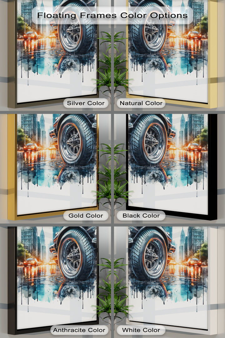Urban Power and Chrome Reflections – Car Canvas Print