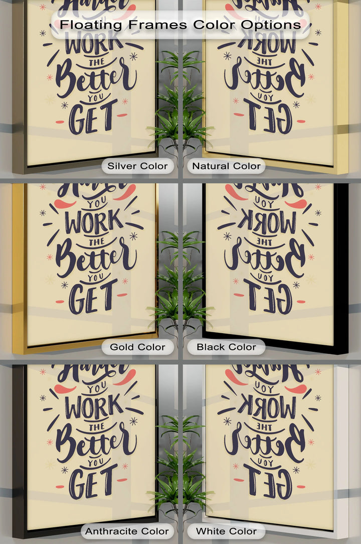 Work Hard, Get Better - Inspiraltional Canvas Print