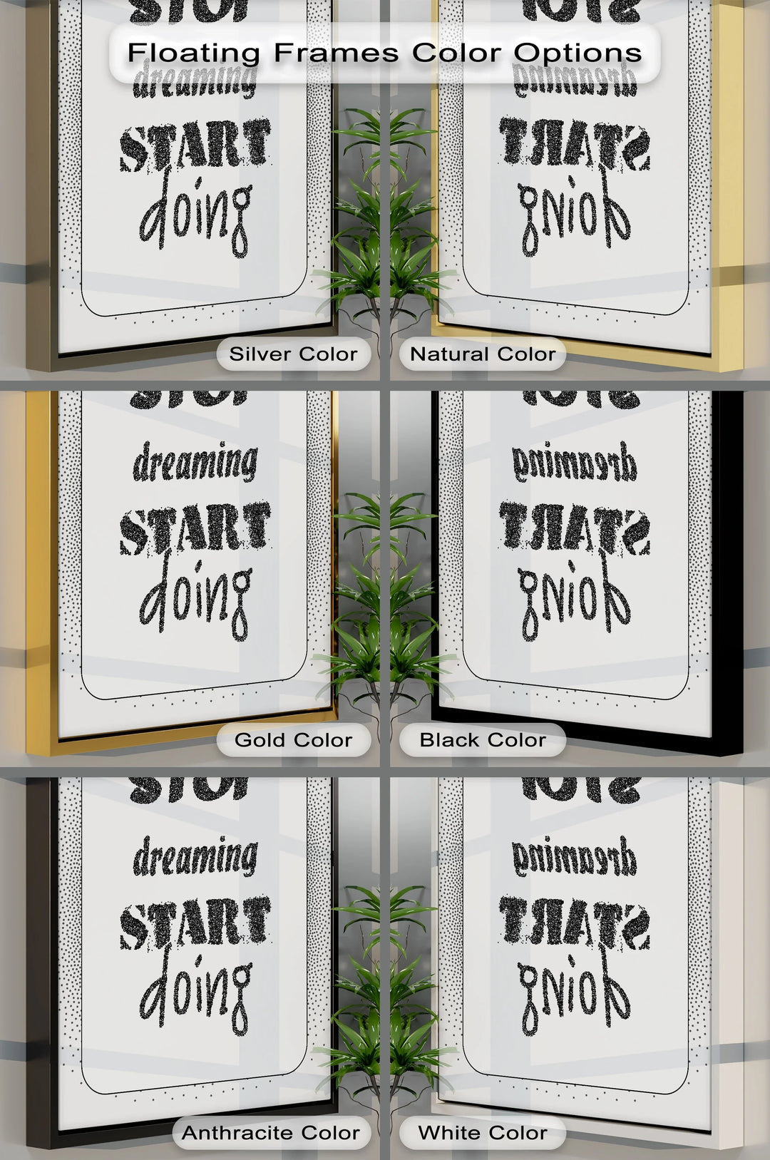 Stop Dreaming, Start Doing – Monochrome Motivational Canvas Print