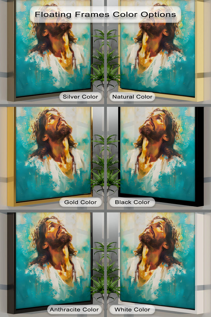 Savior’s Gaze – Crown of Thorns Portrait Canvas Print