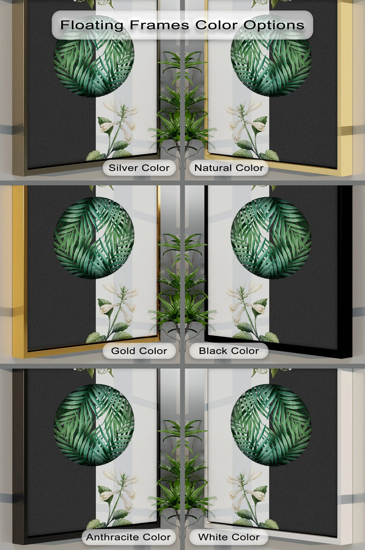 Botanical Balance – Monochrome Floral Contrast Canvas Print - MyPhotoStation