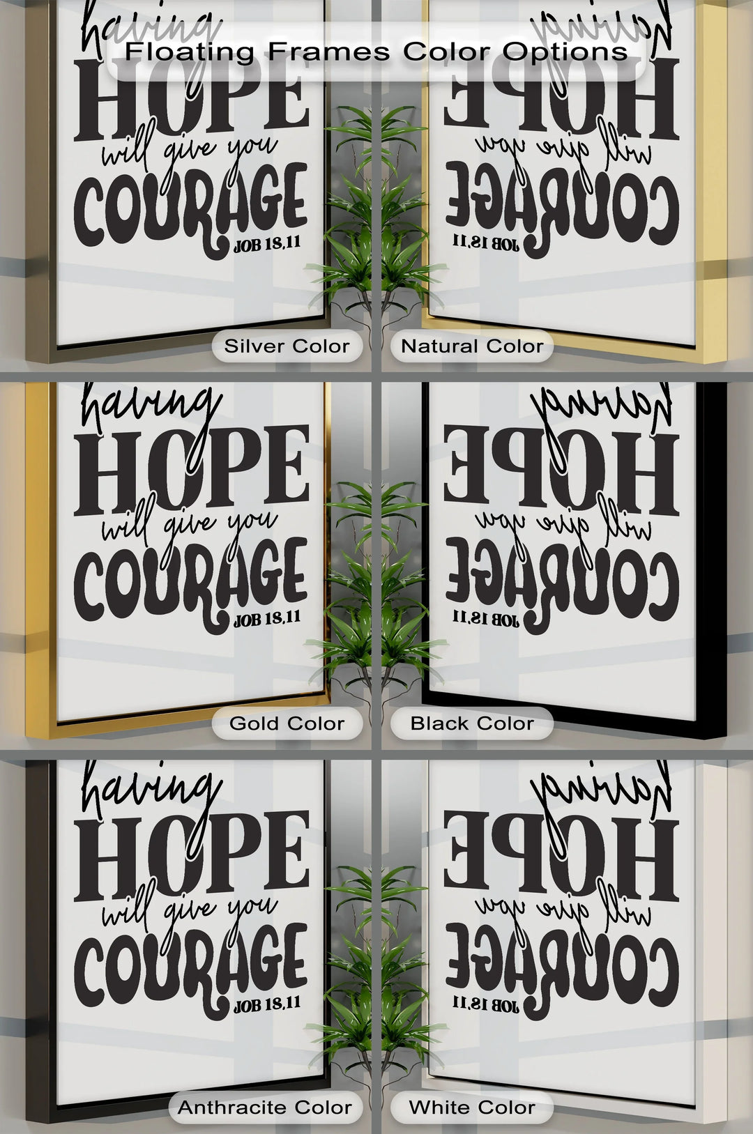 Having Hope Will Give You Courage – Job 18:11 Canvas Print - MyPhotoStation
