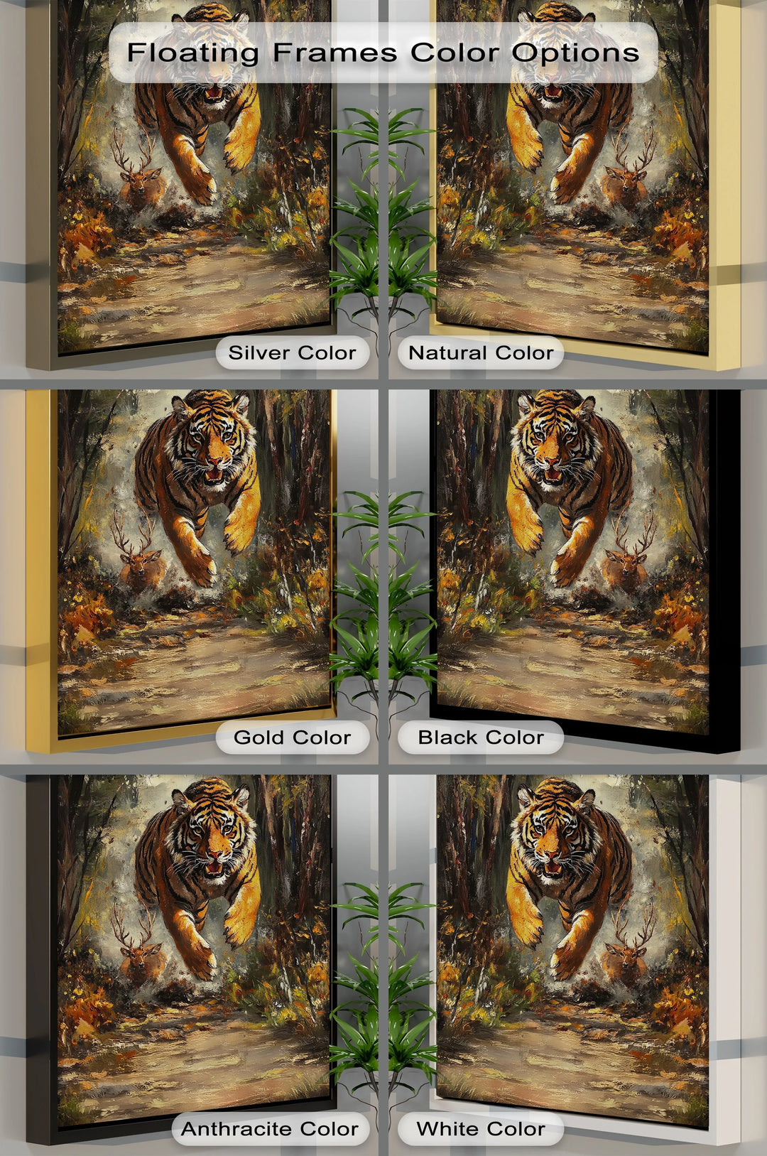 Predator's Pursuit – Wild Tiger Chase Animal Canvas Print - MyPhotoStation