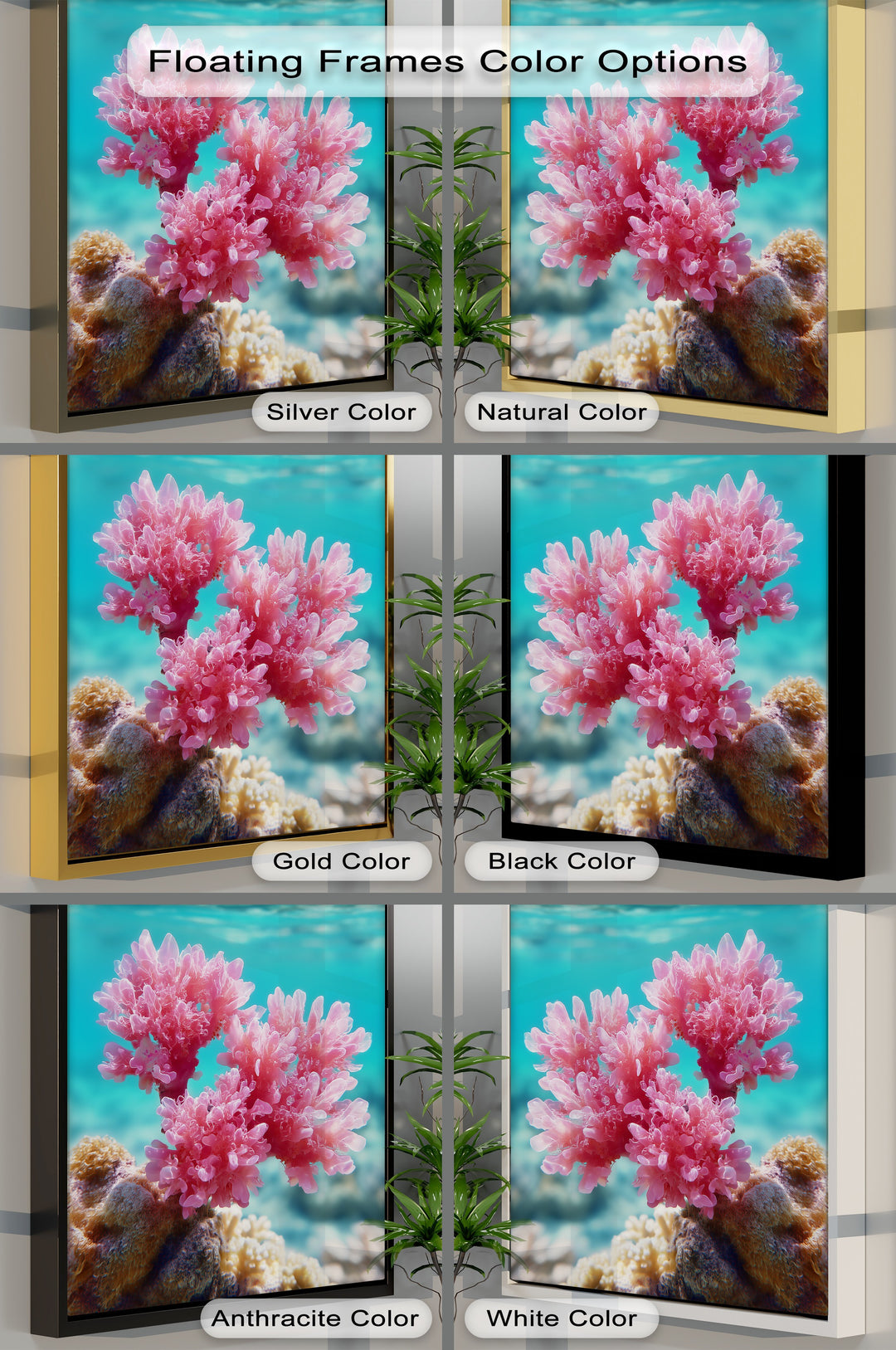 Pink Reef Bloom – Underwater Coral Beauty Canvas Print