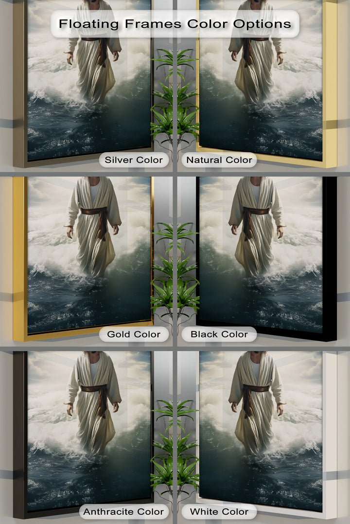 Bring a message of hope into your space with this striking, oceanic canvas painting.

