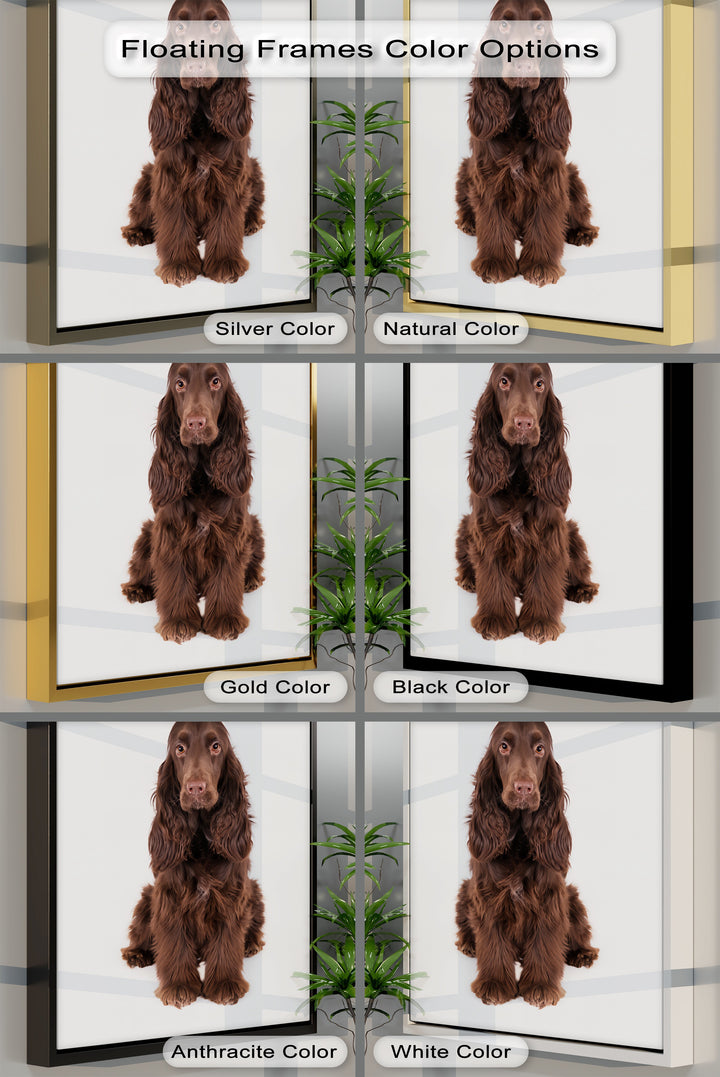 Chocolate Spaniel Portrait – Realistic Dog Canvas Print