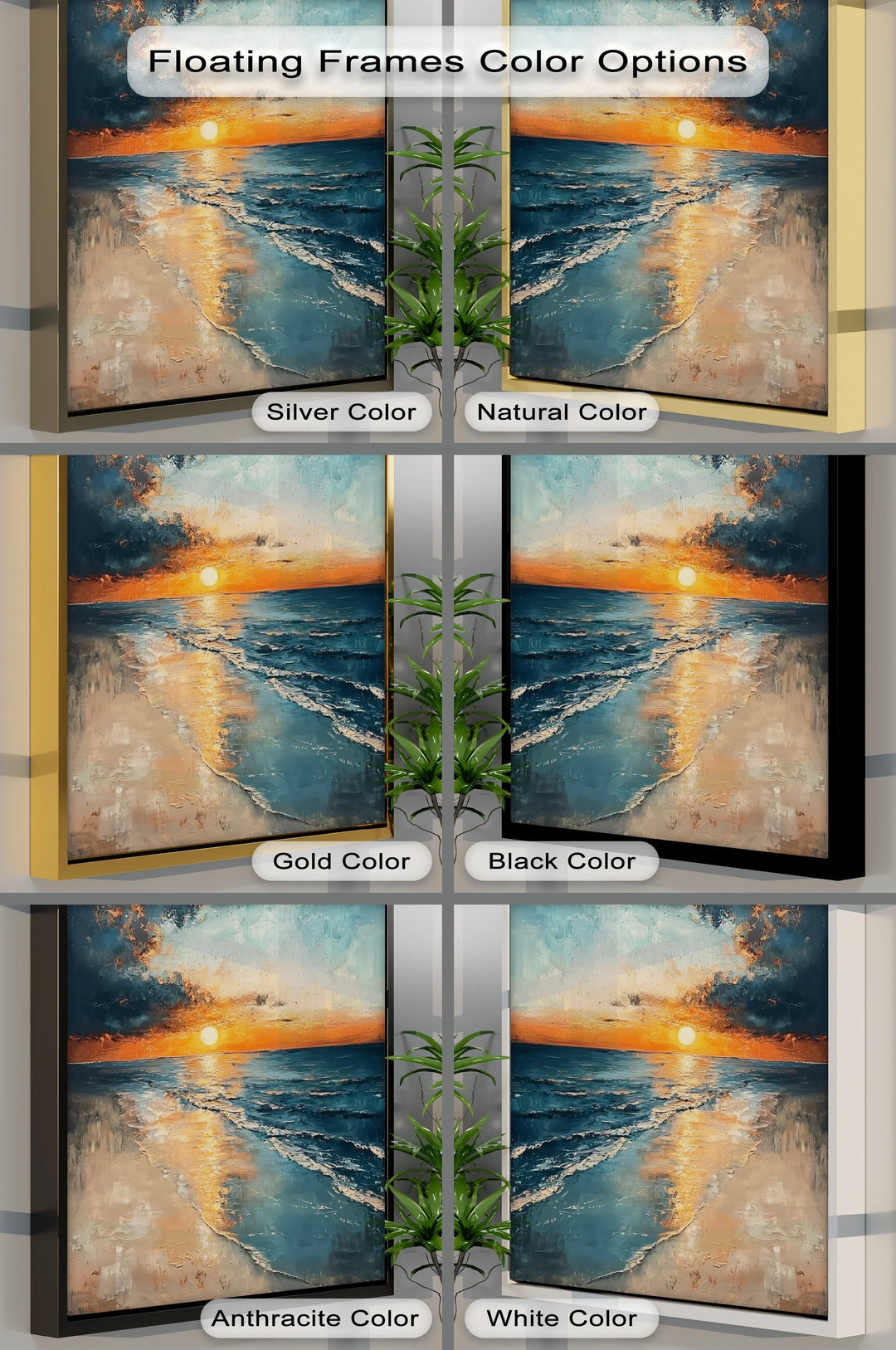 Sunset Serenity Over Ocean Shore – Tranquil Seascape Canvas Print - MyPhotoStation